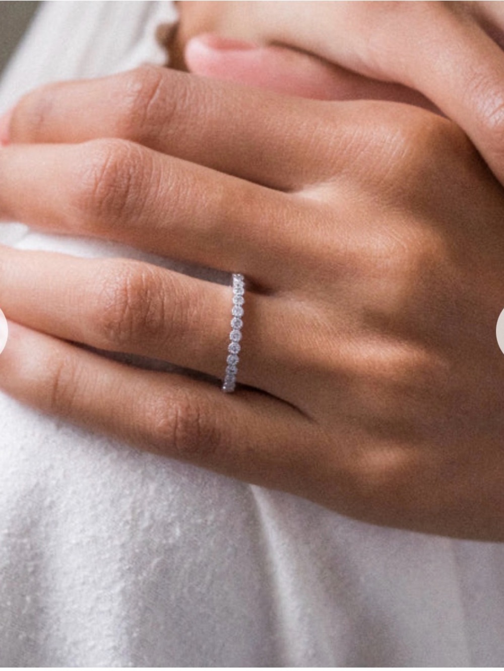 Noemie bezel set eternity ring